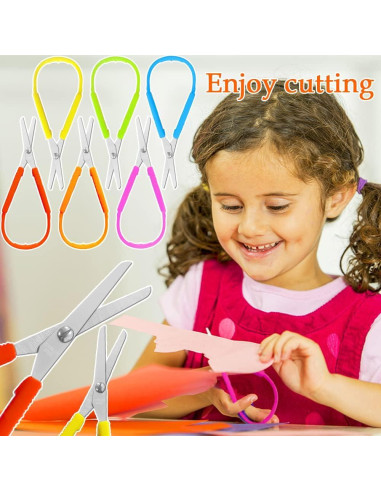 Set de 6 Tijeras de Bucle Szsrcywd para Niños 13.97 cm