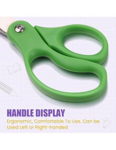 12 Tijeras de Seguridad BURVAGY 5" Punta Redonda para Niños