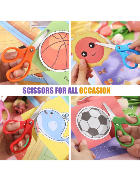 12 Tijeras de Seguridad BURVAGY 5" Punta Redonda para Niños