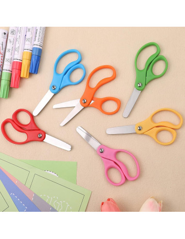 12 Tijeras de Seguridad BURVAGY 5" Punta Redonda para Niños