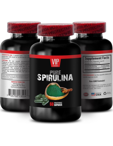 Cápsulas de Espirulina Orgánica 3Bot - 226g - Soporte Inmunológico