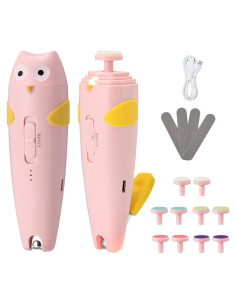 Cortador de Uñas Eléctrico Lictin 2 en 1 Rosa con Luz