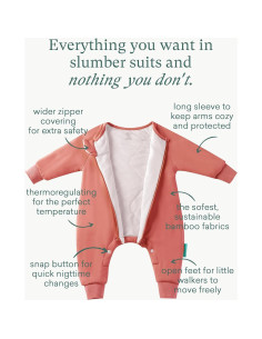 Saco de dormir PurComfy 1.0 TOG para niños 2-4T coral 2