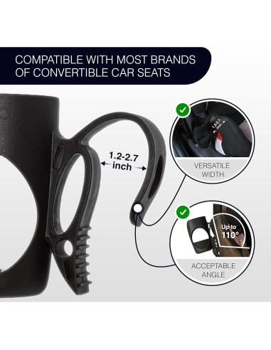 Soporte para Tazas de Auto Trustic - Universal Negro 13.5cm