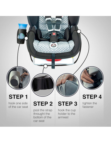 Soporte para Tazas de Auto Trustic - Universal Negro 13.5cm