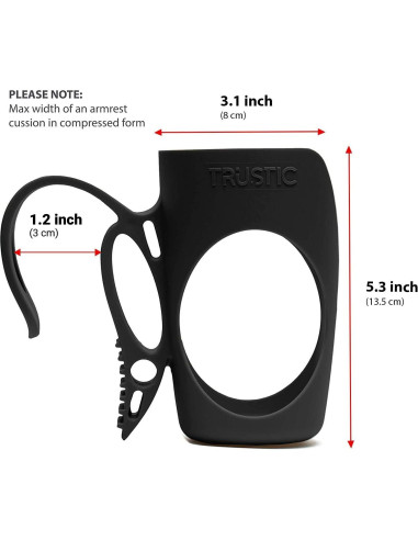 Soporte para Tazas de Auto Trustic - Universal Negro 13.5cm
