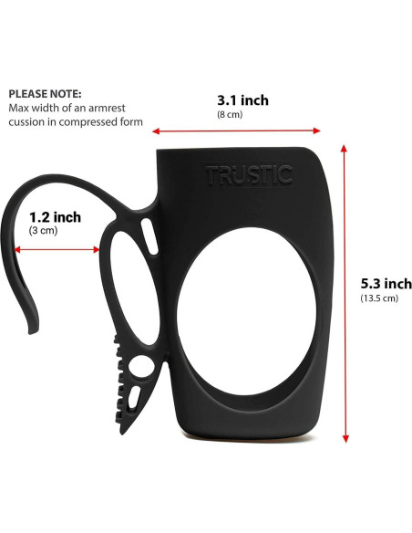 Soporte para Tazas de Auto Trustic - Universal Negro 13.5cm