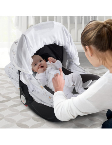 Cubierta de Asiento de Coche para Bebé NC-C Animales - Sombra Solar