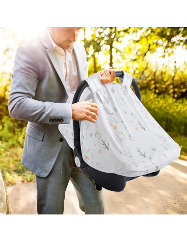 Cubierta de Asiento de Coche para Bebé NC-C Animales - Sombra Solar