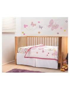 Juego de Ropa de Cuna AeliPro 3 Piezas 100% Algodón Floral