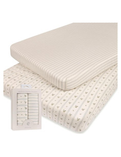 Juego de 2 Sábanas Ajustadas Ely's & Co. para Cuna Mini 96.5x61cm