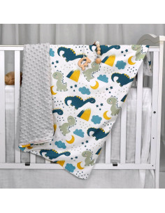 Manta de Minky Dinosaurio Thread Nebula 76x102 cm Suave 2