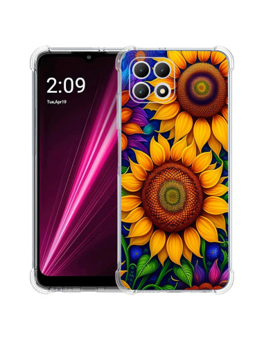 Funda Protectora TPU para T-Mobile Revvl 7 5G - Girasoles