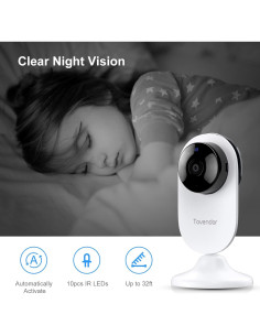 Cámara de Seguridad WiFi Tovendor 1080P con Audio Bidireccional 2