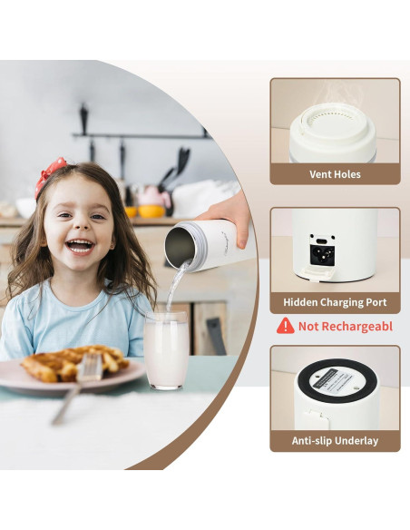 Hervidor Eléctrico de Viaje Anbanglin 500ml 4 Temperaturas