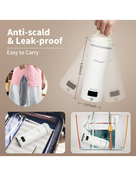 Hervidor Eléctrico de Viaje Anbanglin 500ml 4 Temperaturas
