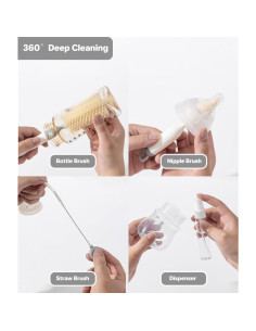 Kit de Limpieza de Botellas 6 en 1 Ariseno Verde 2