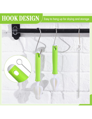 Juego de Cepillos para Biberones Willinglong 22 Pcs - 12 Cabezas