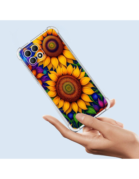 Funda Protectora TPU para T-Mobile Revvl 7 5G - Girasoles