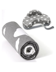 Funda de Almohada de Lactancia Momcozy Grande Algodón Gris