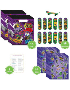 Paquete de Fiesta Tortugas Ninja para 16 Invitados - Unique 2