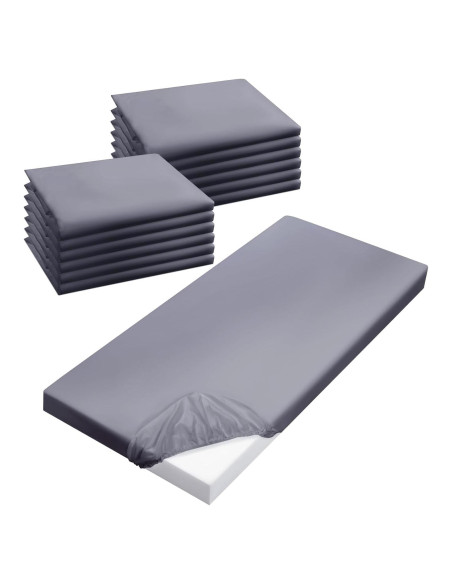 12 Sábanas Ajustadas para Cunas VitalCozy 122x60 cm Gris