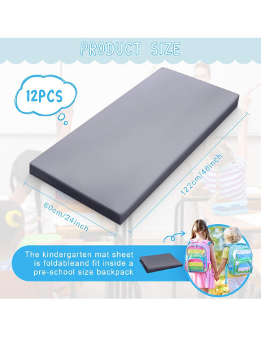 12 Sábanas Ajustadas para Cunas VitalCozy 122x60 cm Gris