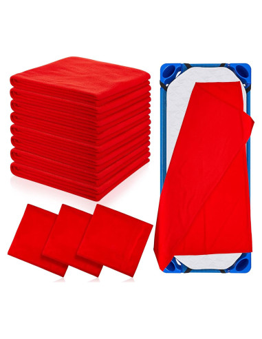 Juego de 8 Mantitas de Forro Polar Juexica 92x122cm Rojo