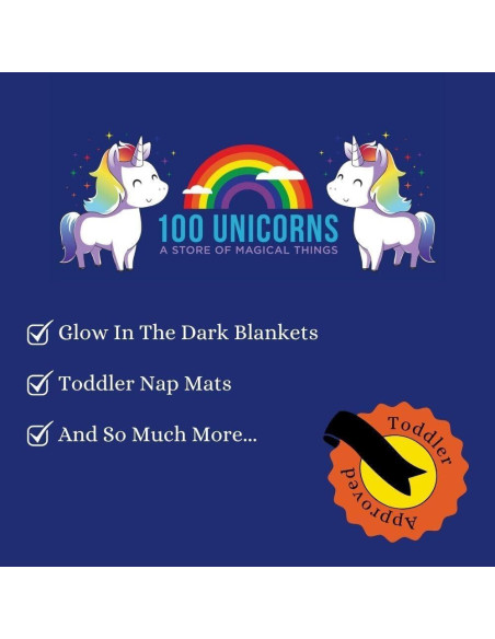Colchoneta Portátil 100 UNICORNS Unicornio Coronado para Niños