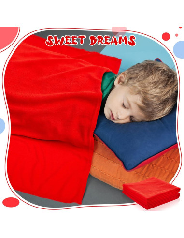 Juego de 8 Mantitas de Forro Polar Juexica 92x122cm Rojo