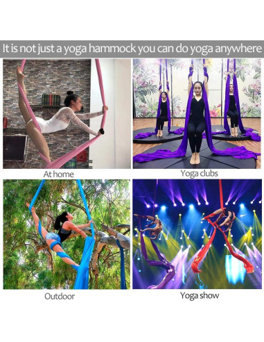 Conjunto de Telas Aéreas SYCYKA 10m x 2.8m para Yoga y Acrobacia