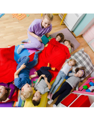 Juego de 8 Mantitas de Forro Polar Juexica 92x122cm Rojo