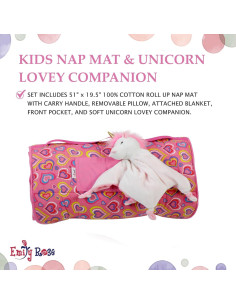 Colchoneta de Siesta para Niños Emily Rose Rosa 130x51cm 2