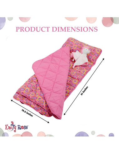 Colchoneta de Siesta para Niños Emily Rose Rosa 130x51cm