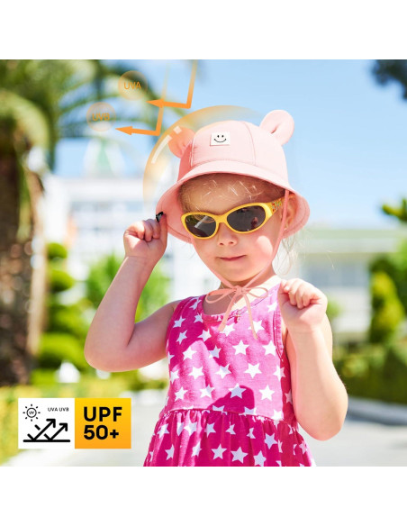 Sombrero de Sol Zando para Bebé UPF 50+ Rosa 6-12 meses