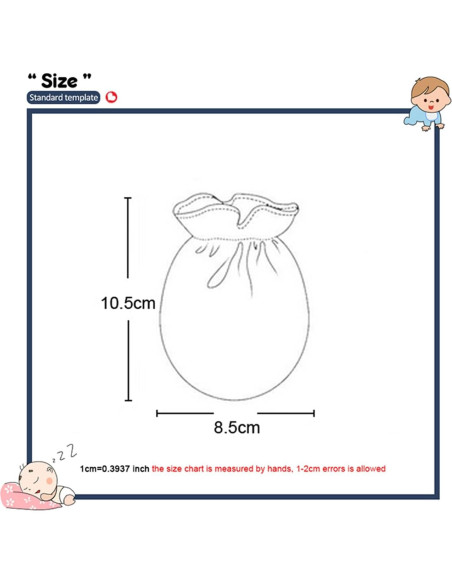 5 Pares de Mitones Antirrasguños para Bebés 0-6 Meses