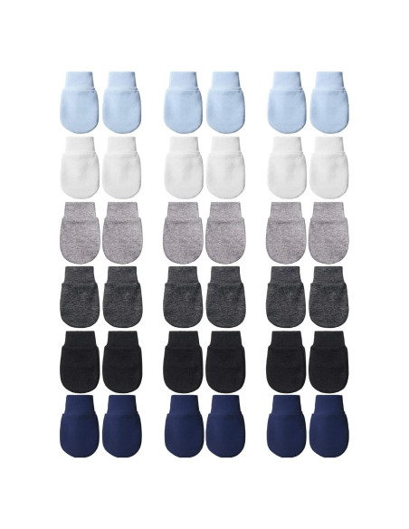 18 Pares Manoplas Sin Rasguños Bebés Geyoga 0-6 Meses