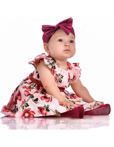 Conjunto 18 Piezas Diademas, Manoplas y Calcetines Bebé Geyoga