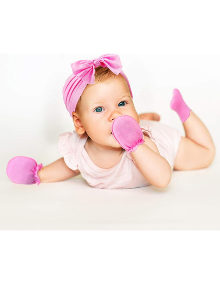 Conjunto 18 Piezas Diademas, Manoplas y Calcetines Bebé Geyoga