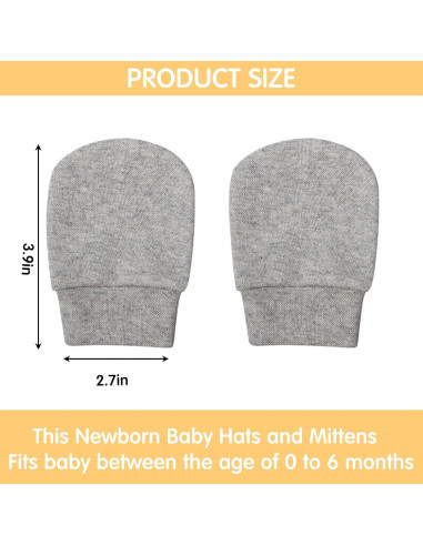 18 Pares Manoplas Sin Rasguños Bebés Geyoga 0-6 Meses