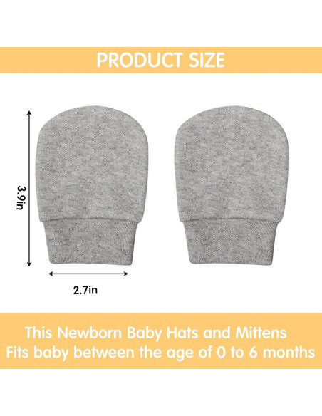 18 Pares Manoplas Sin Rasguños Bebés Geyoga 0-6 Meses