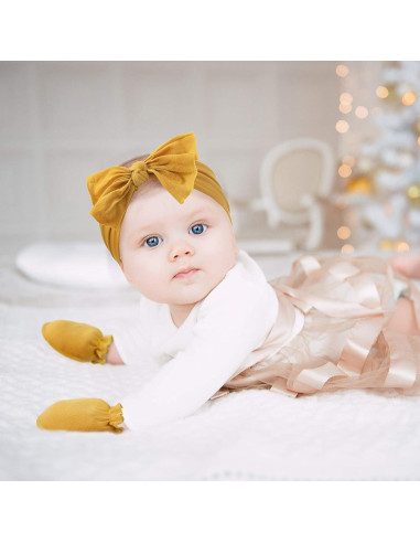 Conjunto 18 Piezas Diademas, Manoplas y Calcetines Bebé Geyoga