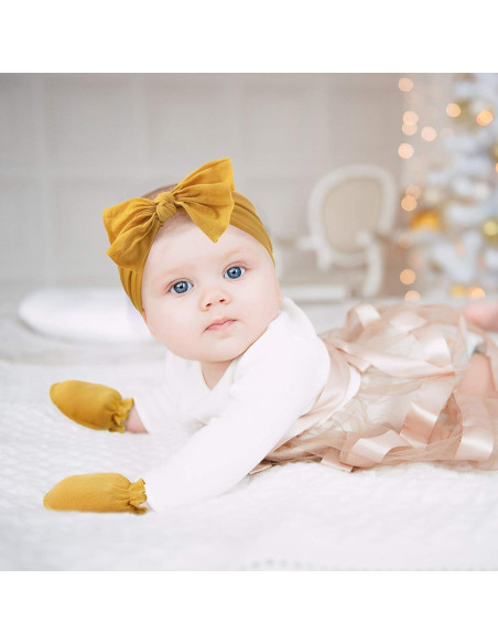 Conjunto 18 Piezas Diademas, Manoplas y Calcetines Bebé Geyoga