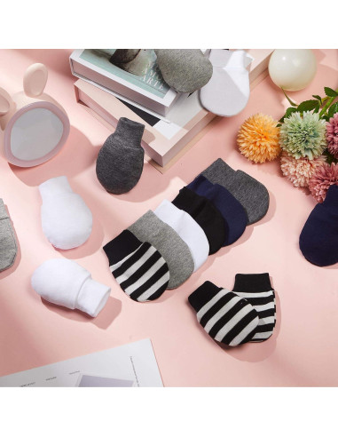 18 Pares Manoplas Sin Rasguños Bebés Geyoga 0-6 Meses