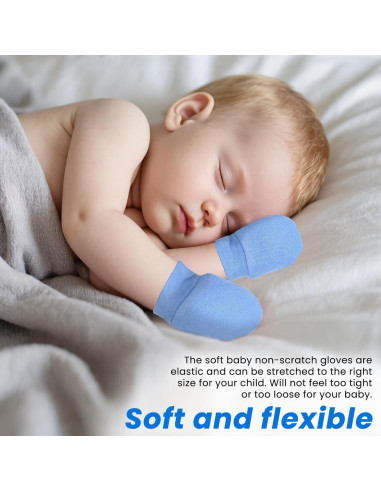 12 Pares de Mitones de Algodón para Bebé Yuomeaz - Sin Rasguños