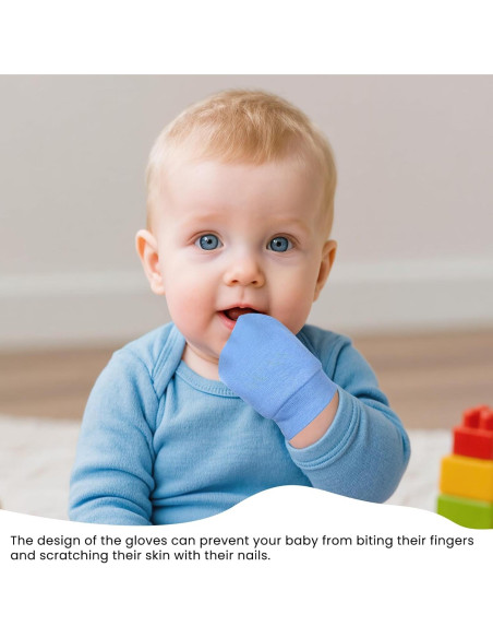 12 Pares de Mitones de Algodón para Bebé Yuomeaz - Sin Rasguños
