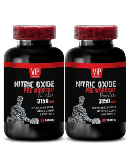 Suplemento de Óxido Nítrico - 2 Botellas 180 Tabletas Suplemento de Óxido Nítrico - 2 Botellas 180 Tabletas