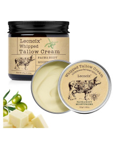 Set 2PC Grasa de Res Natural Lecncix 60g + 28g Hidratante Piel