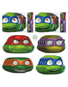Suministros de Fiesta Tortuga Ninja Unique - 16 Máscaras y Etiqueta