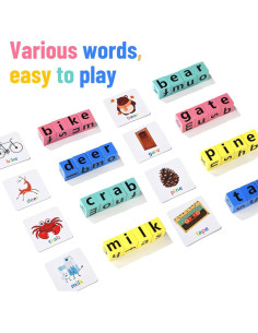 Juego de Ortografía de Bloques de Madera DragonflyDreams 2